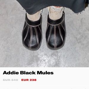 Miista Black Addie Mules size 37